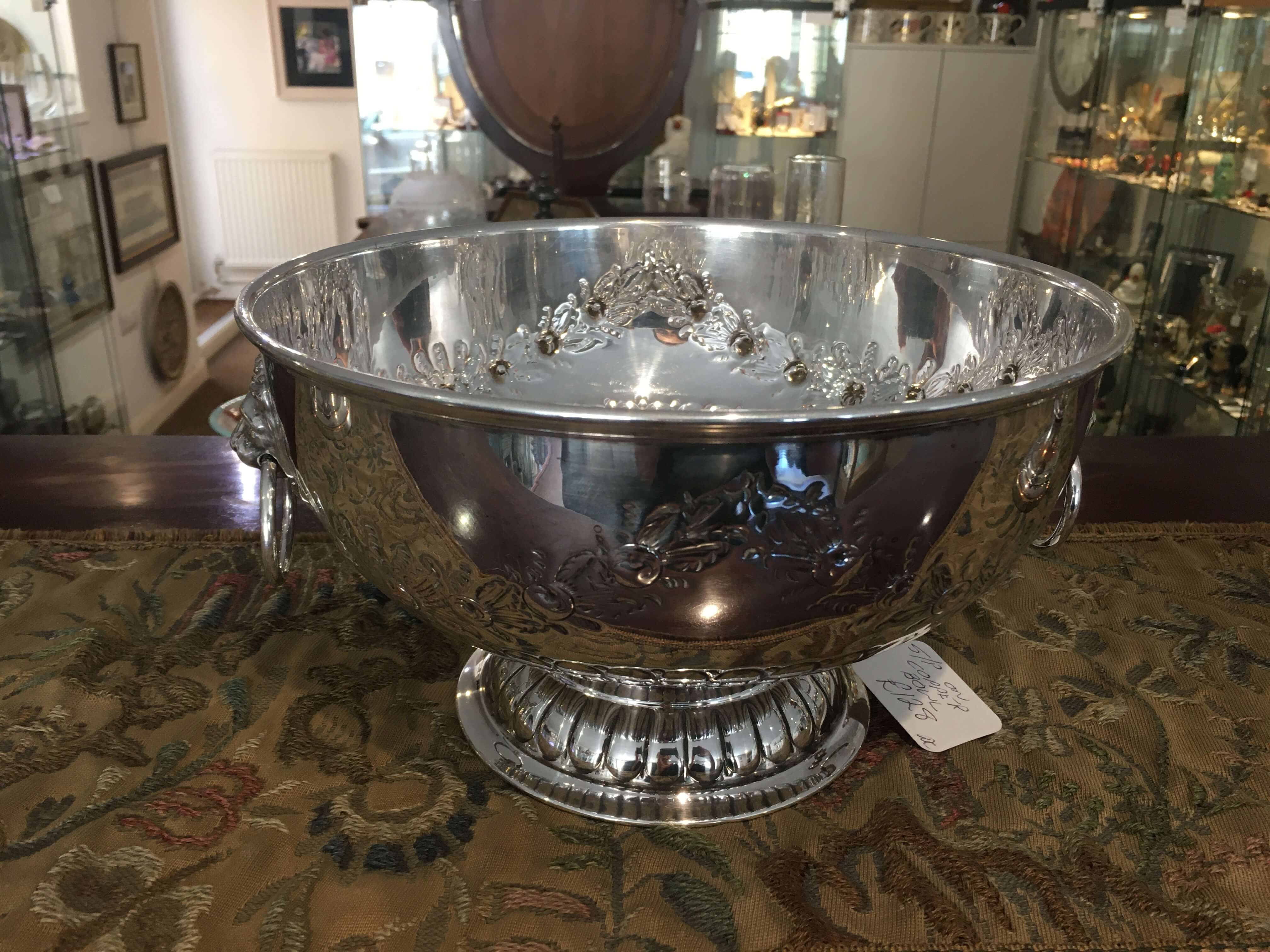 Silver Plated on Copper Punch Bowl